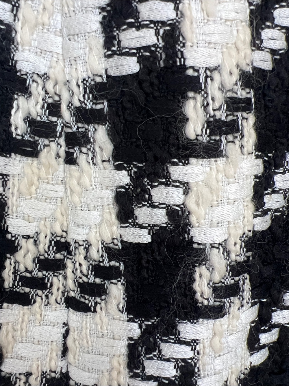 ALICE & OLIVIA Ellis Houndstooth A-Line Dress. Collar, pockets, zippers, lined. - Picture 6 of 11